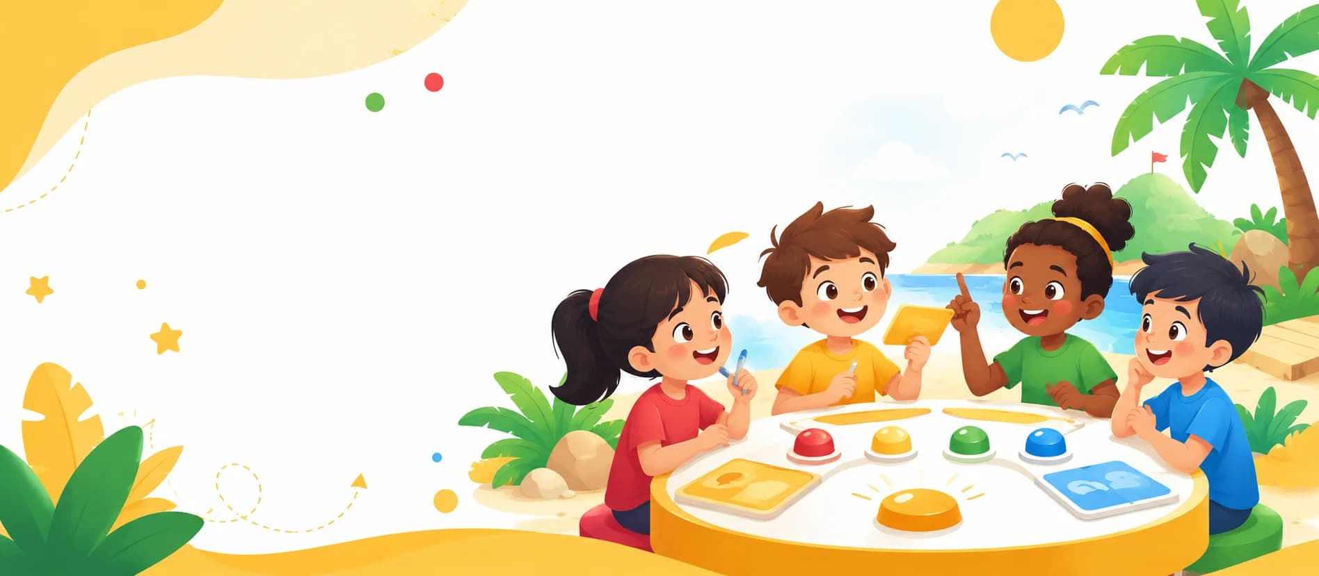 Anak-anak bermain dan belajar bersama dalam Social Island